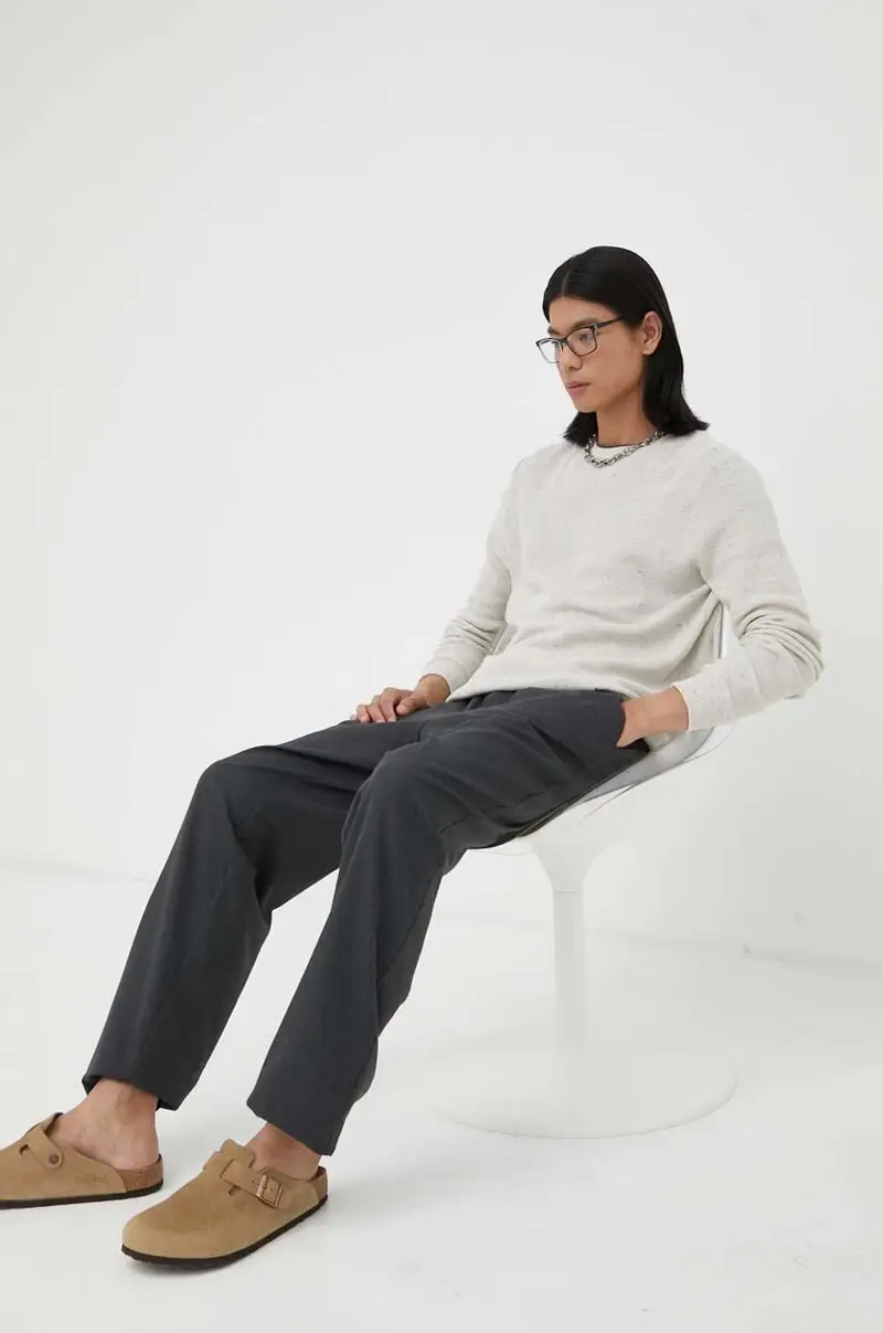 maglione uomo Beige miniatura 2