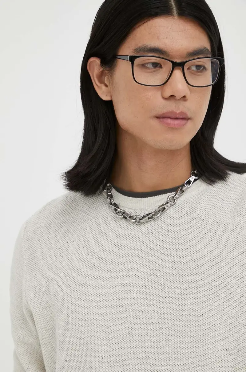 maglione uomo Beige miniatura 4