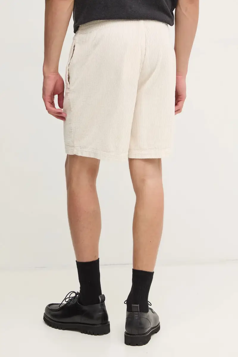 pantaloncini in velluto a coste Beige miniatura 3