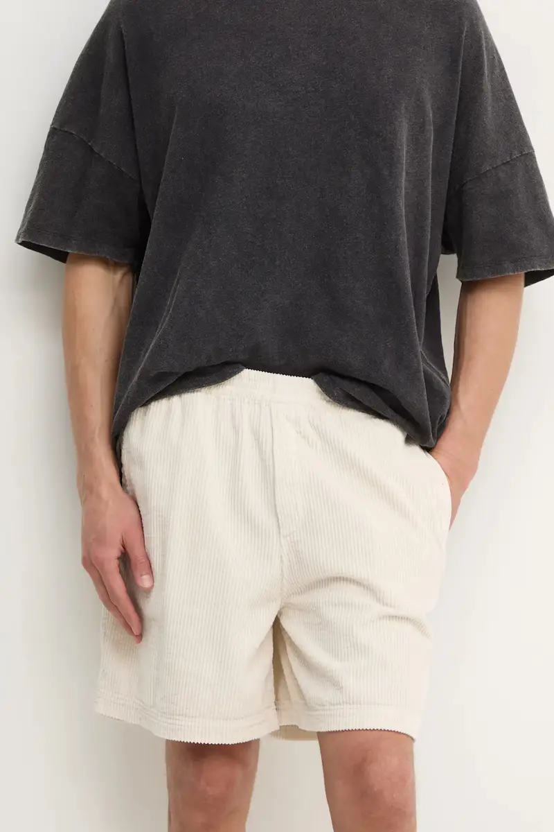 pantaloncini in velluto a coste Beige