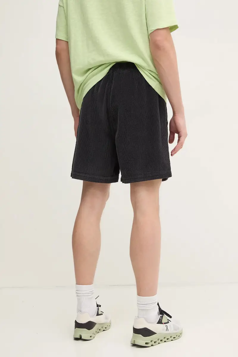 pantaloncini in velluto a coste Nero miniatura 3