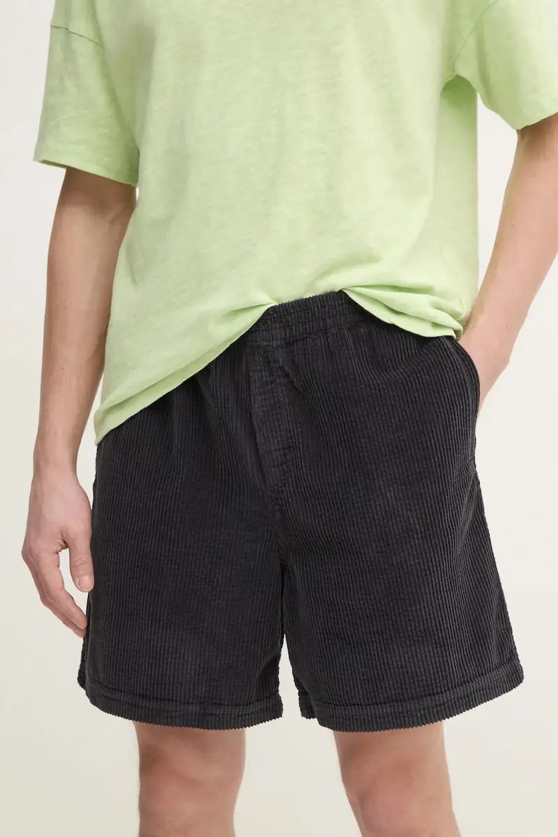 pantaloncini in velluto a coste Nero