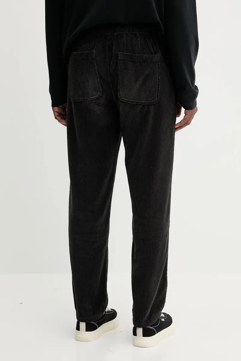 pantaloni in velluto a coste Nero miniatura 3