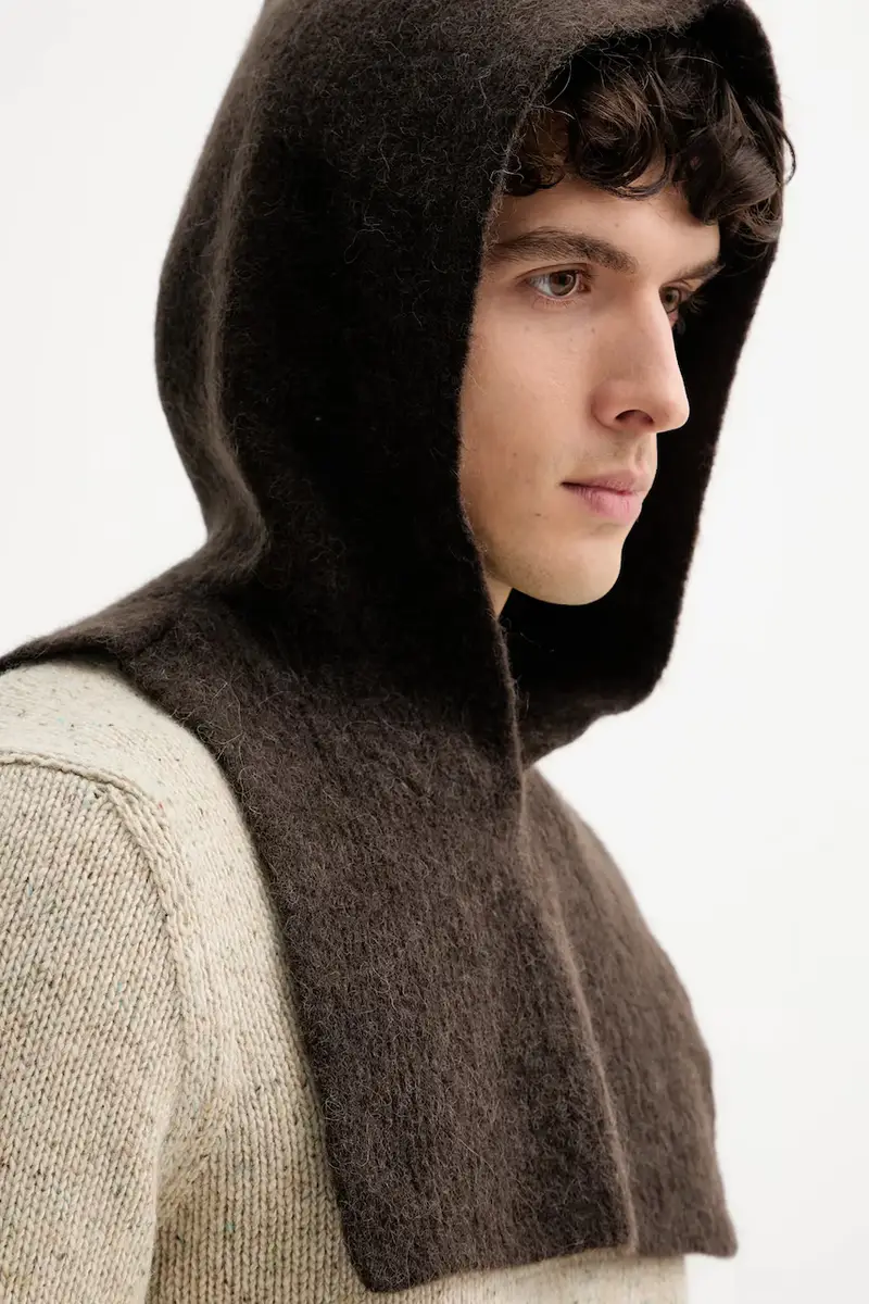 passamontagna con lana Marrone miniatura 4