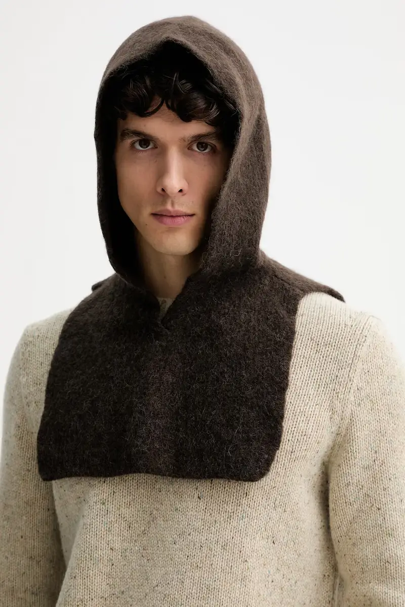 passamontagna con lana Marrone