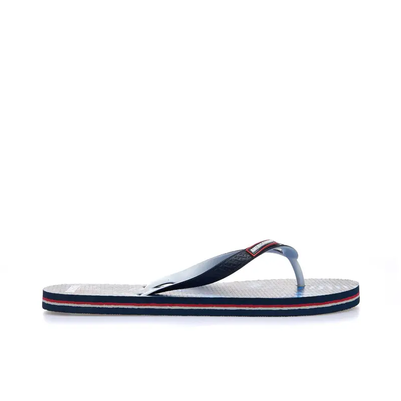 Ciabatte blu da mare modello infradito con logo