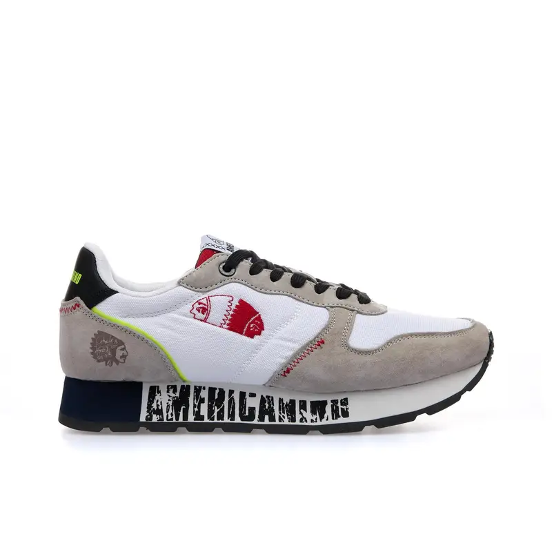 Sneakers beige con logo