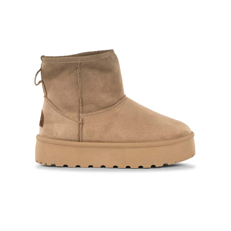 Stivaletti beige Americanino da donna con suola platform