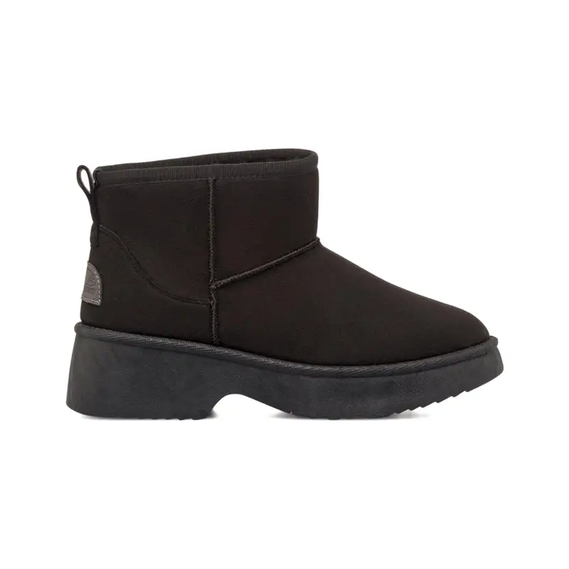 Stivaletti neri bassi da donna con interno in eco-pelo