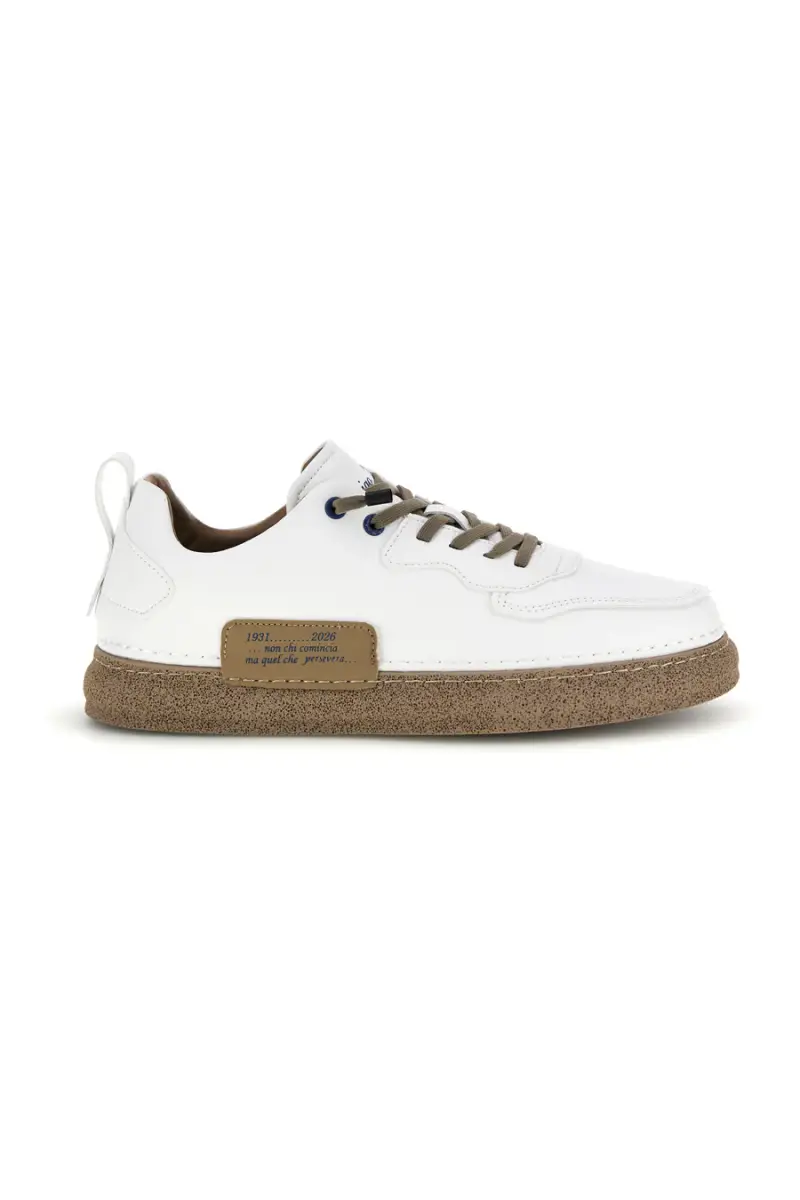 Sneakers bianche bicolore con lacci elastici Amerigo Vespucci AV410 [BIANCO]