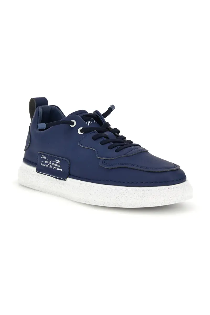 Sneakers blu bicolore con lacci elastici Amerigo Vespucci AV410 [BLUE] miniatura 2