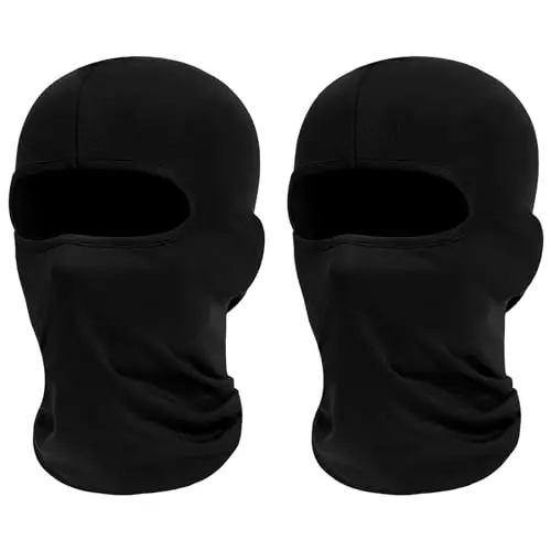 AMFUN 2 Pezzi Passamontagna Balaclava, Traspirante Maschera Antivento, Protettore UV, per Il Collo per Uomini Donne per