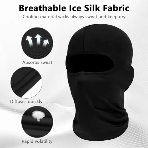 AMFUN 2 Pezzi Passamontagna Balaclava, Traspirante Maschera Antivento, Protettore UV, per Il Collo per Uomini Donne per miniatura 2