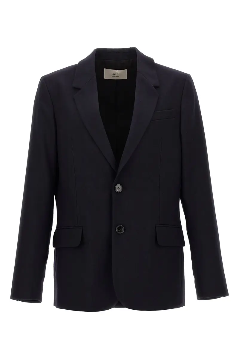 Blazer Monopetto Lana Blu