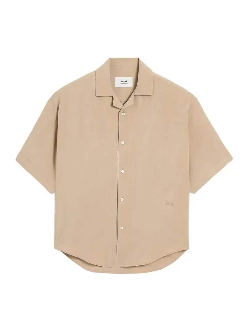 Camicia a maniche corte Camp Beige