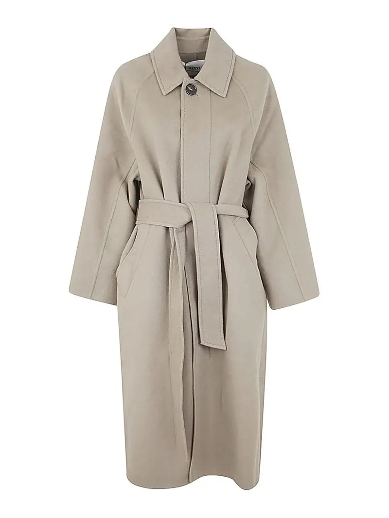 Cappotto lungo con cintura Grigio