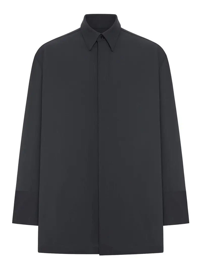 Chemise Lunga In Maglia Di Lana Grigio