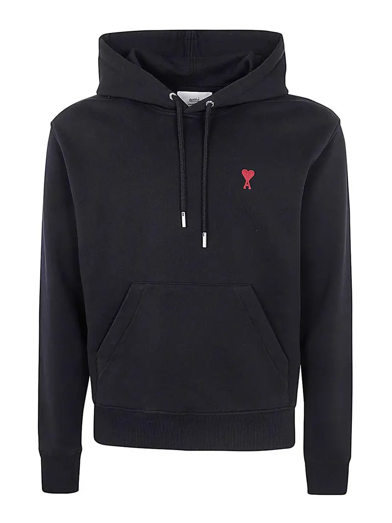 Felpa con cappuccio classica Ami De Coeur Nero