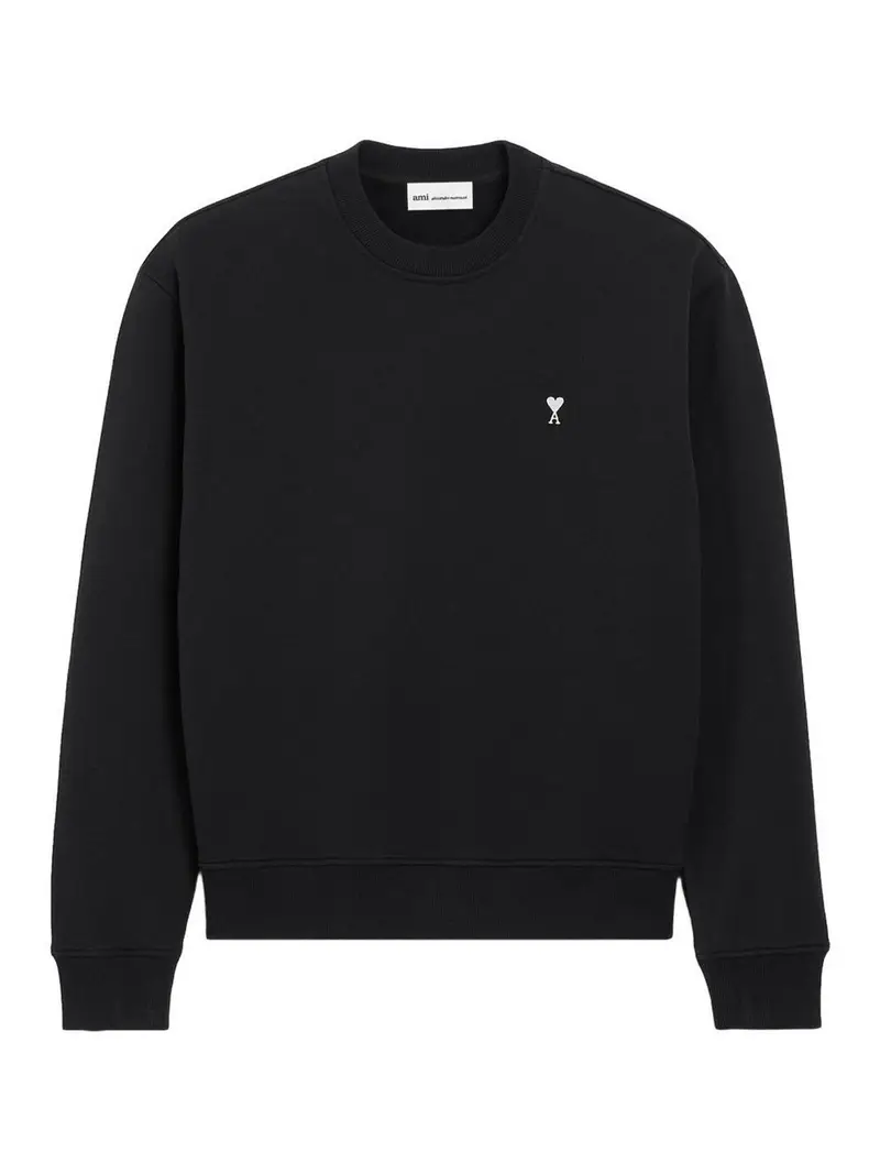 Felpa De Coeur Con Ricamo Nero