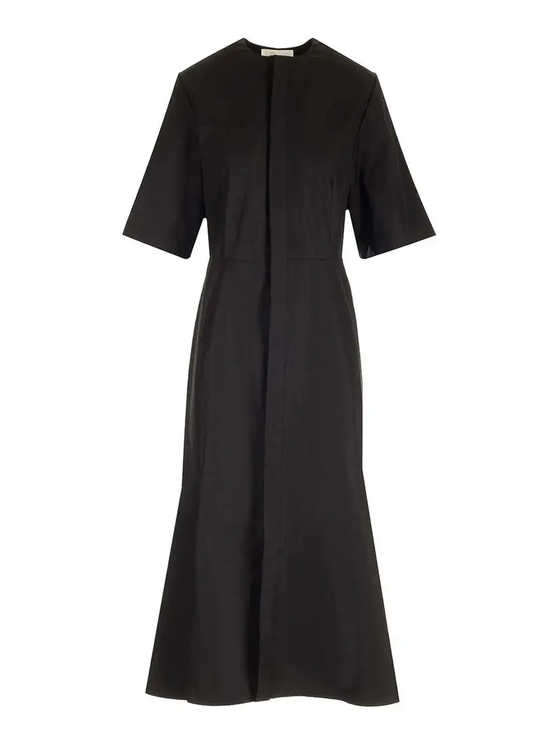 Godet Midi Dress Nero