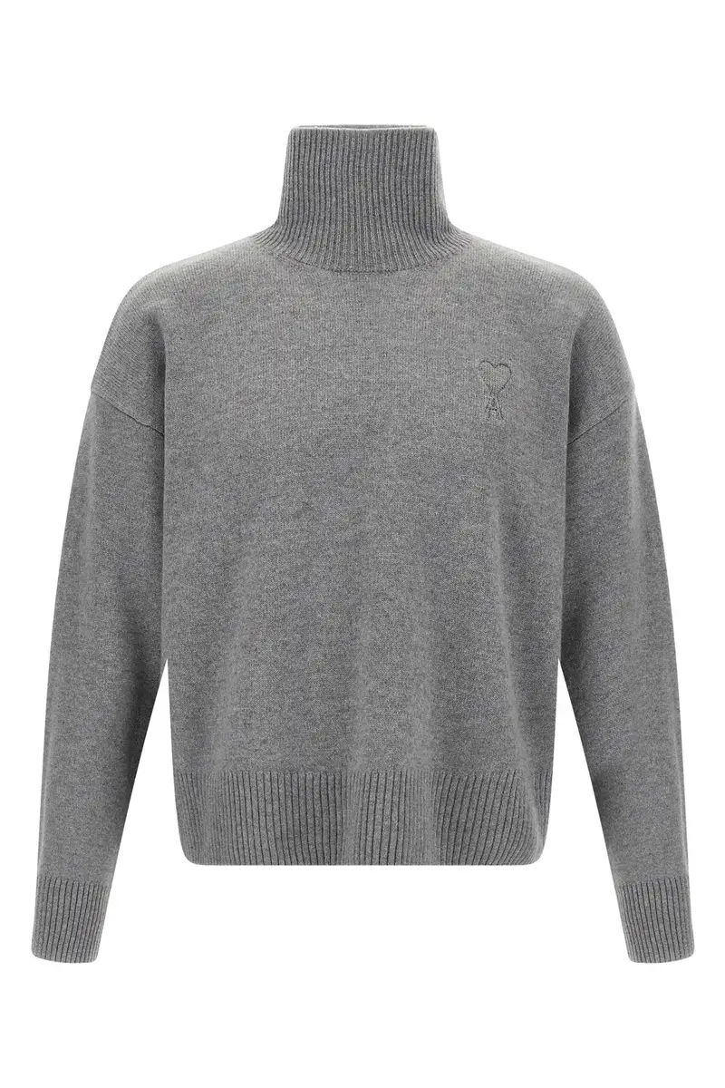 Maglione Logo Puff Grigio