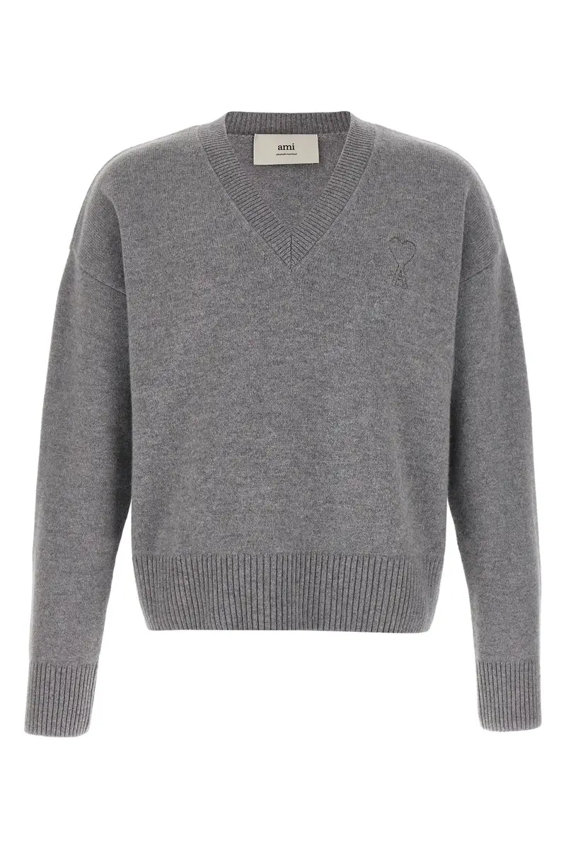 Maglione Patch Logo Puff Grigio
