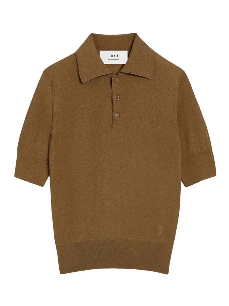 Polo Ami De Coeur Marrone
