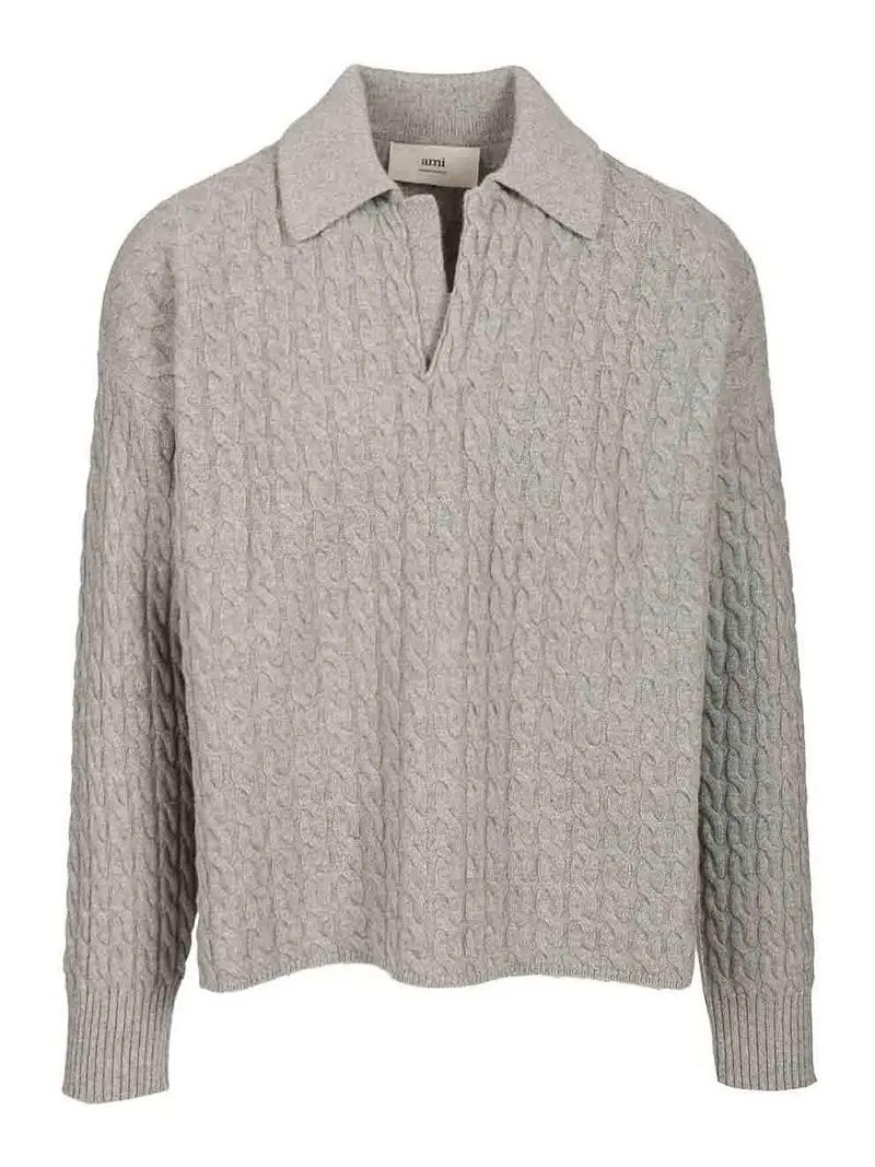 Shirt a cavo-maglia Grigio