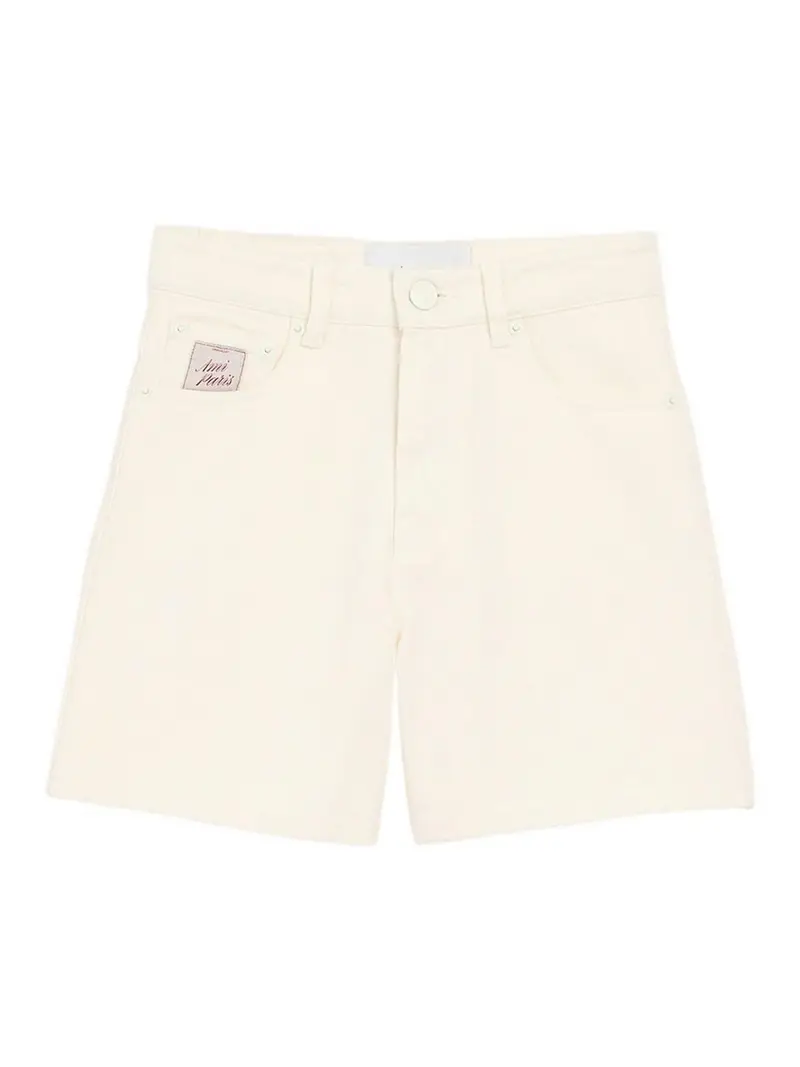 Shorts Denim In Cotone Bianco