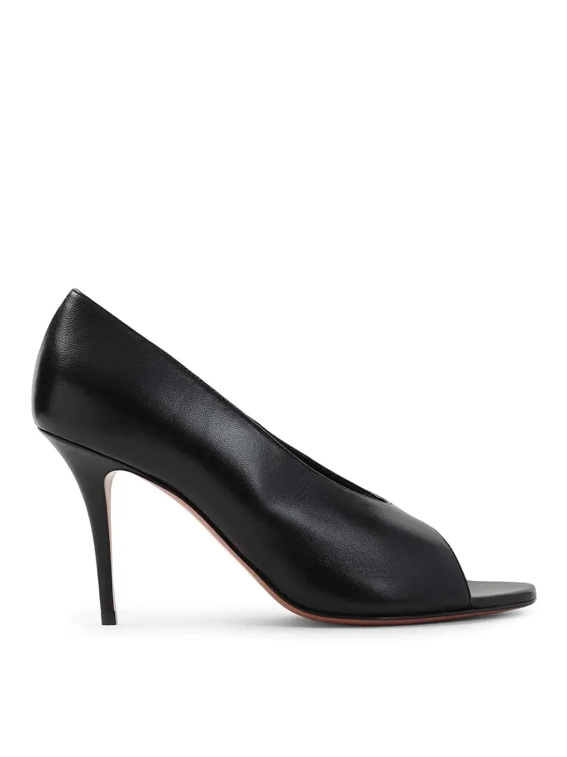 Julianne 90 Peep Toe Nappa Pumps Nero