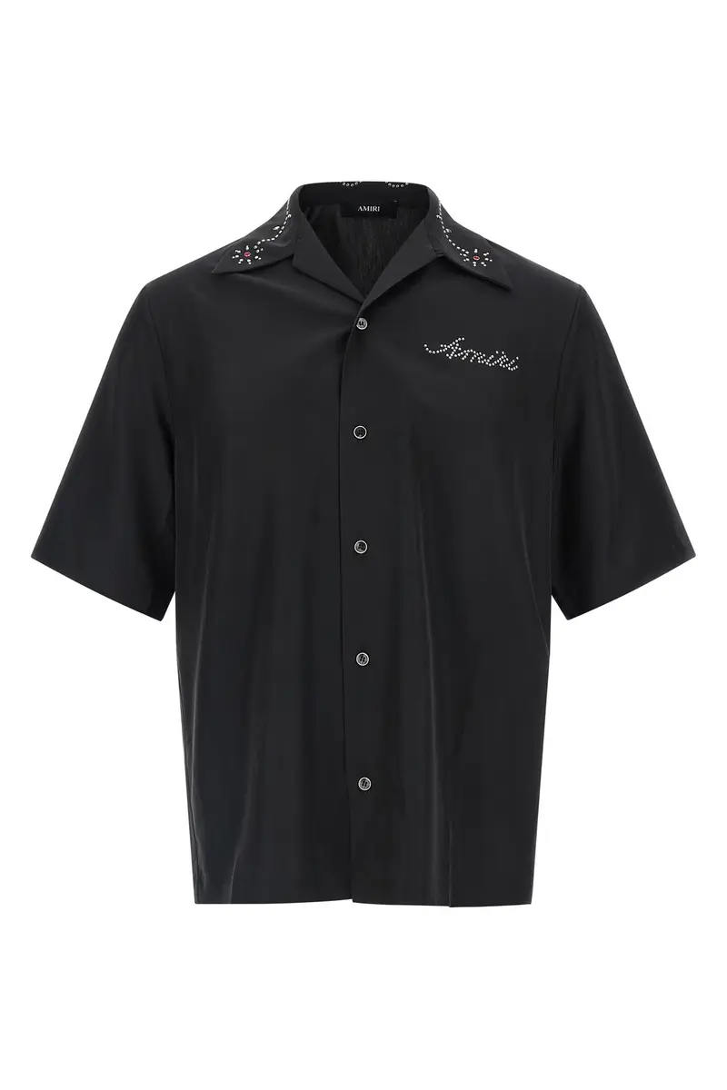 Camicia Amiri Stud Camp Nero