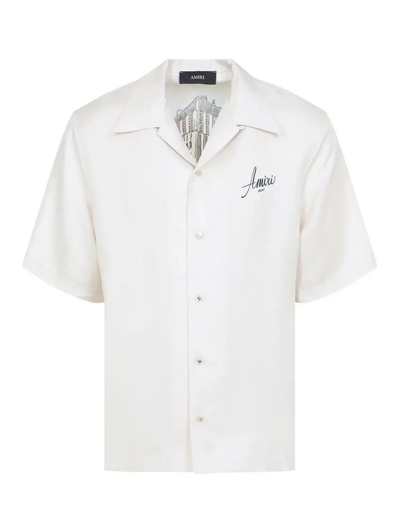 Camicia da bowling dell hotel Bianco
