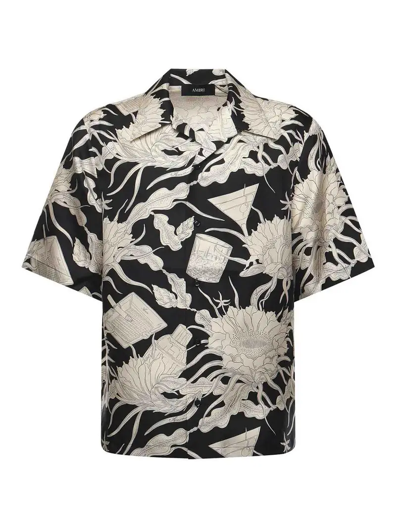 Camicia da cocktail in cotone Nero