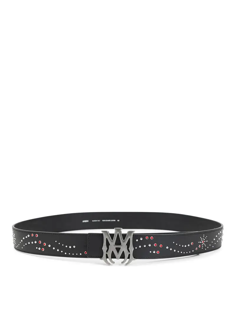 Cintura Ma Borchiata 4Cm Nero
