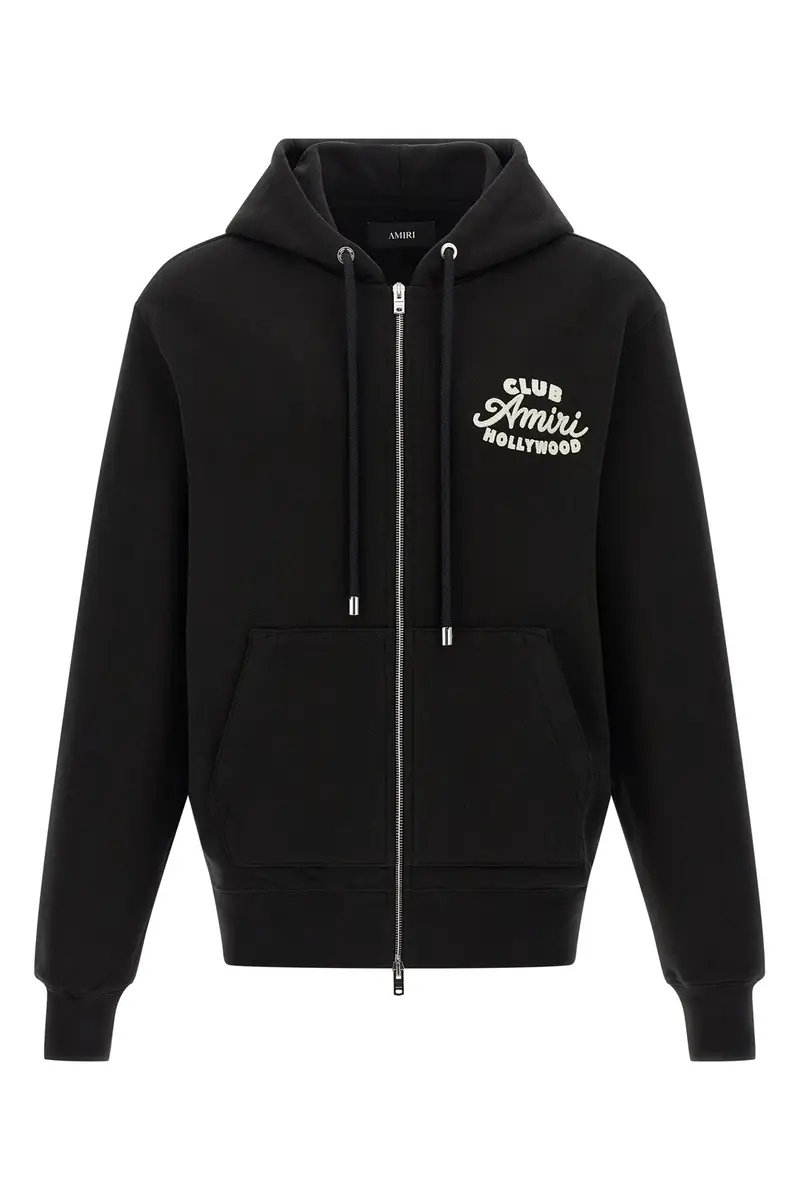 Felpa Con Cappuccio 'Club Amiri' Nero