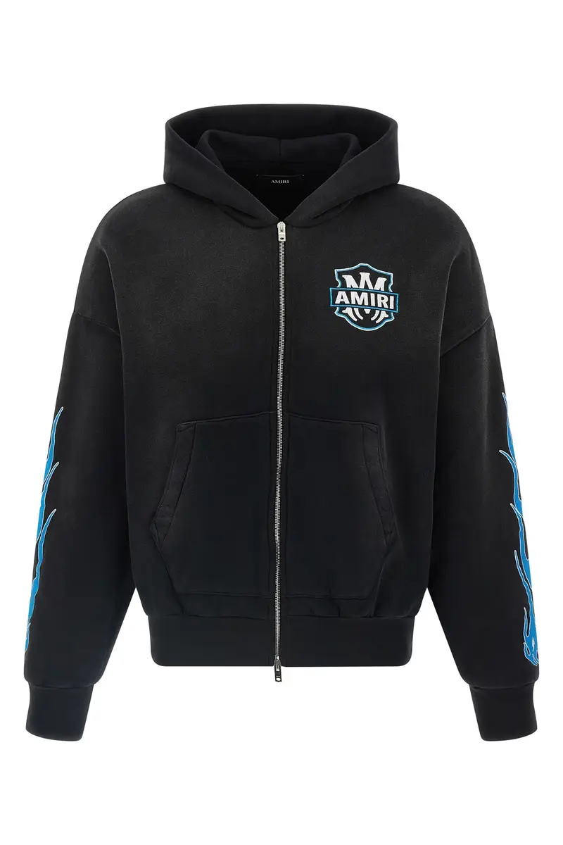 Felpa Con Cappuccio Ma Flames Nero