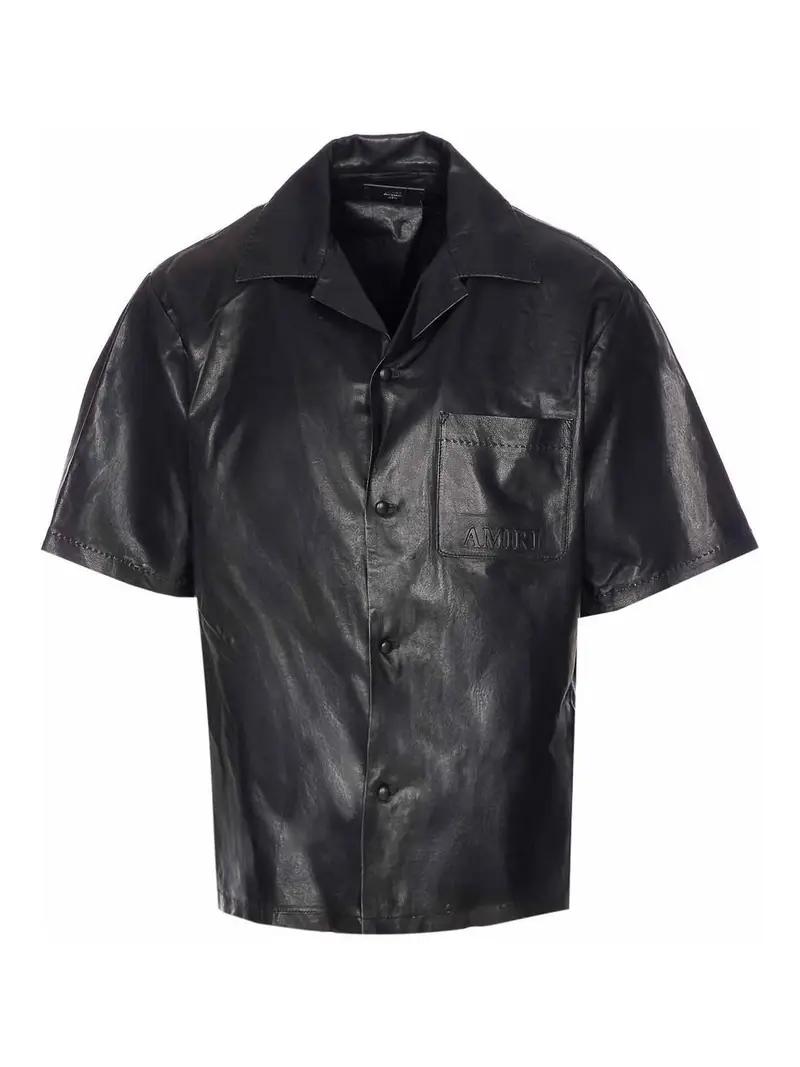 Giacca in pelle leggera Nero