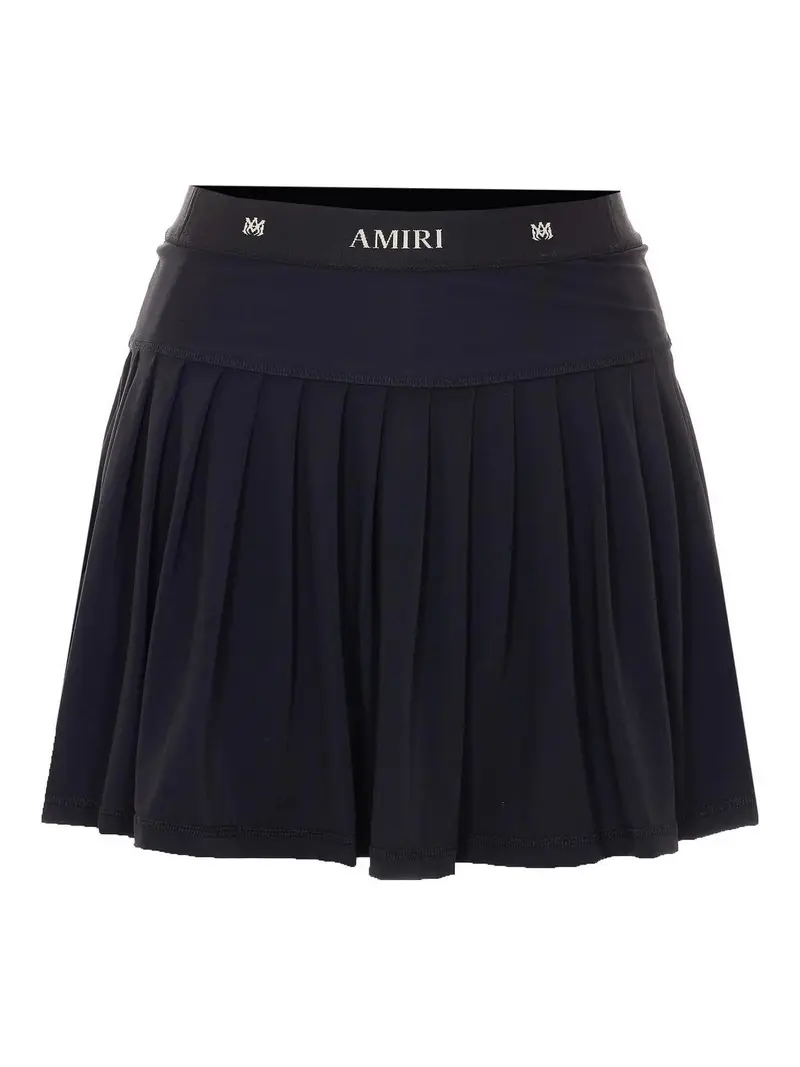 Minigonna a pieghe nera Ma Nero