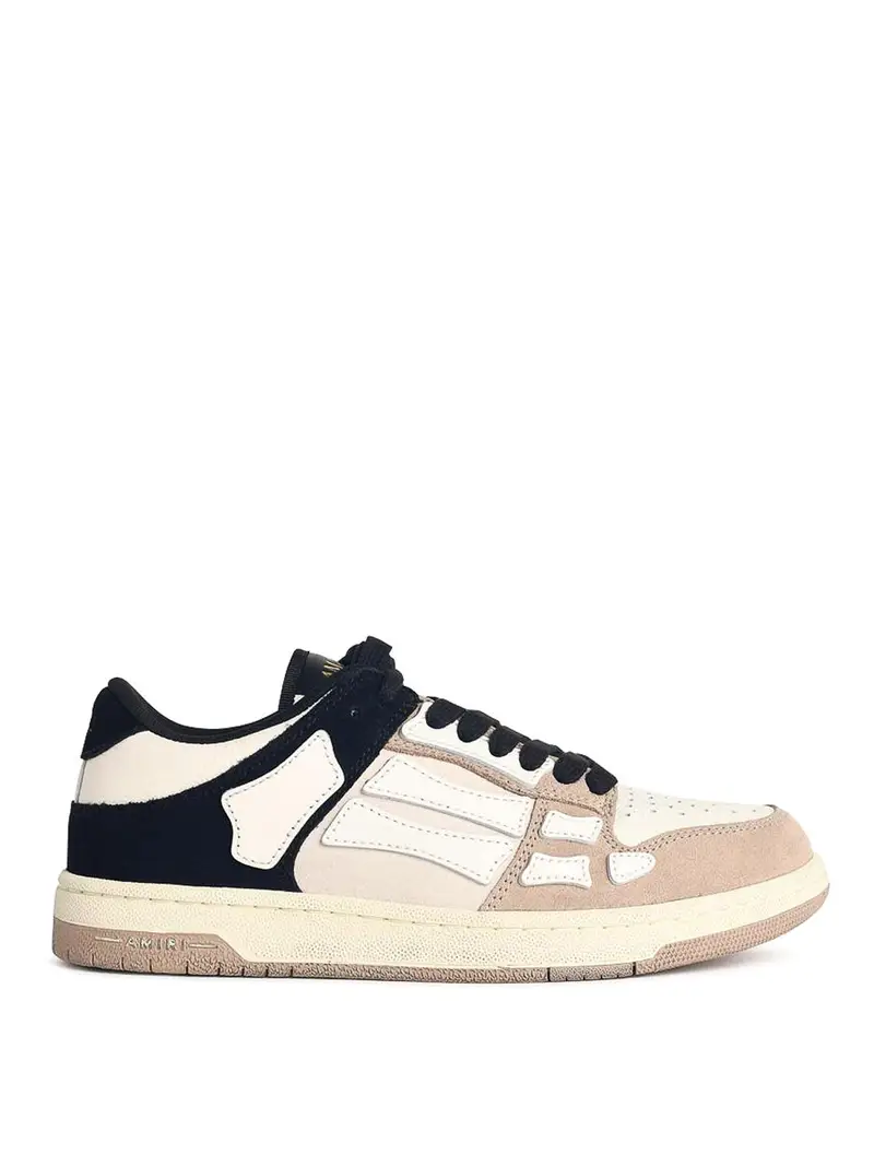 Sneaker in pelle multicolore in difficoltÃ Nero