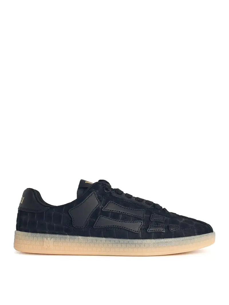 Sneaker in pelle scamosciata nera Nero