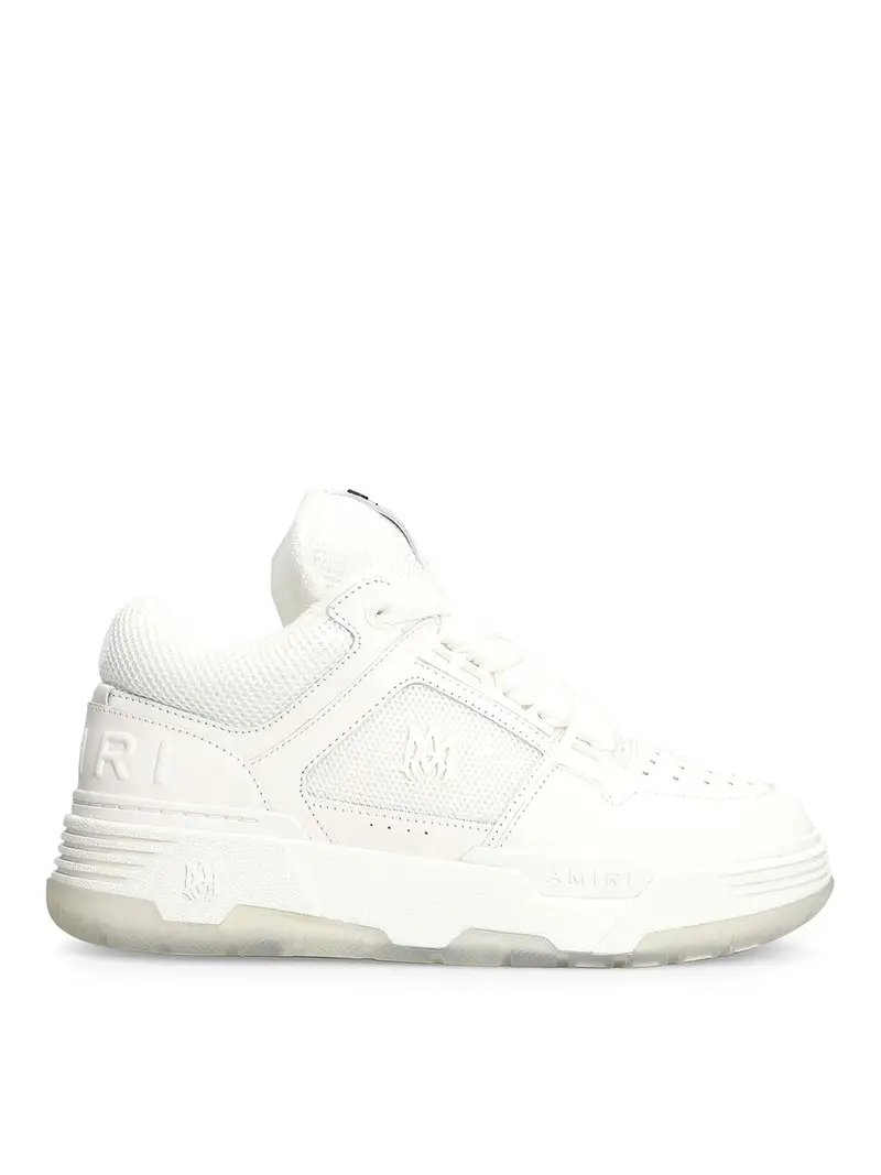 Sneakers Ma1 In Pelle E Tessuto Bianco