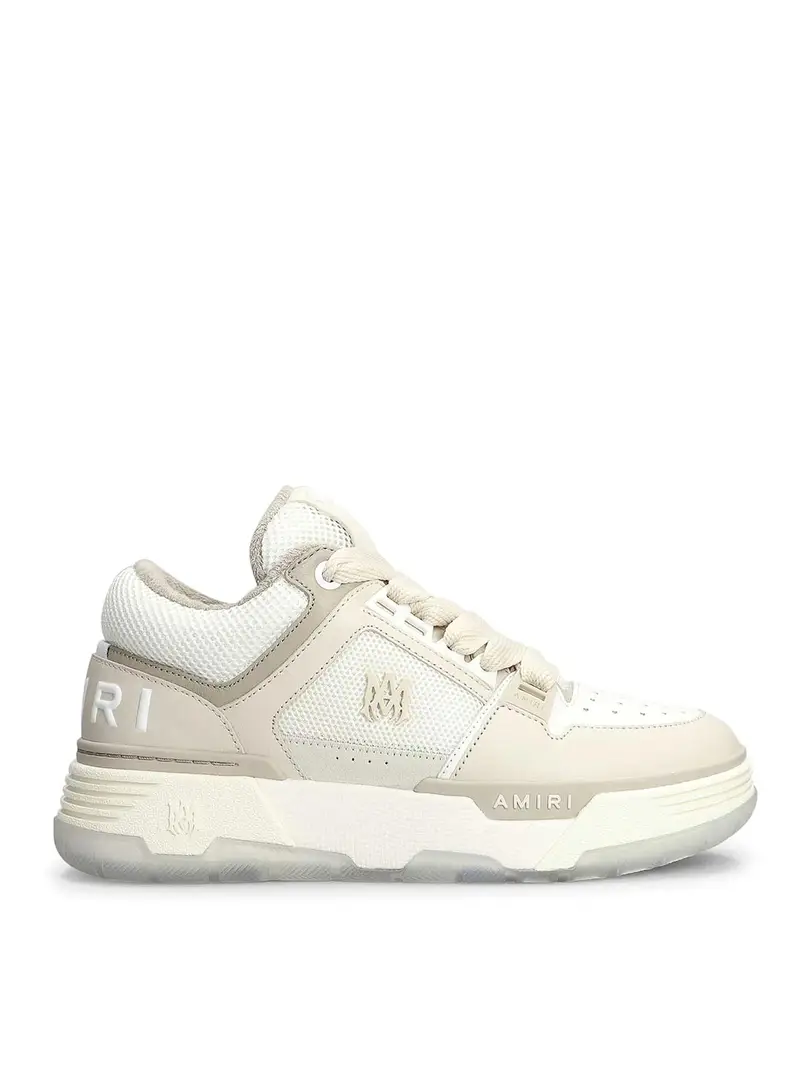 Sneakers Ma1 In Pelle E Tessuto Bianco