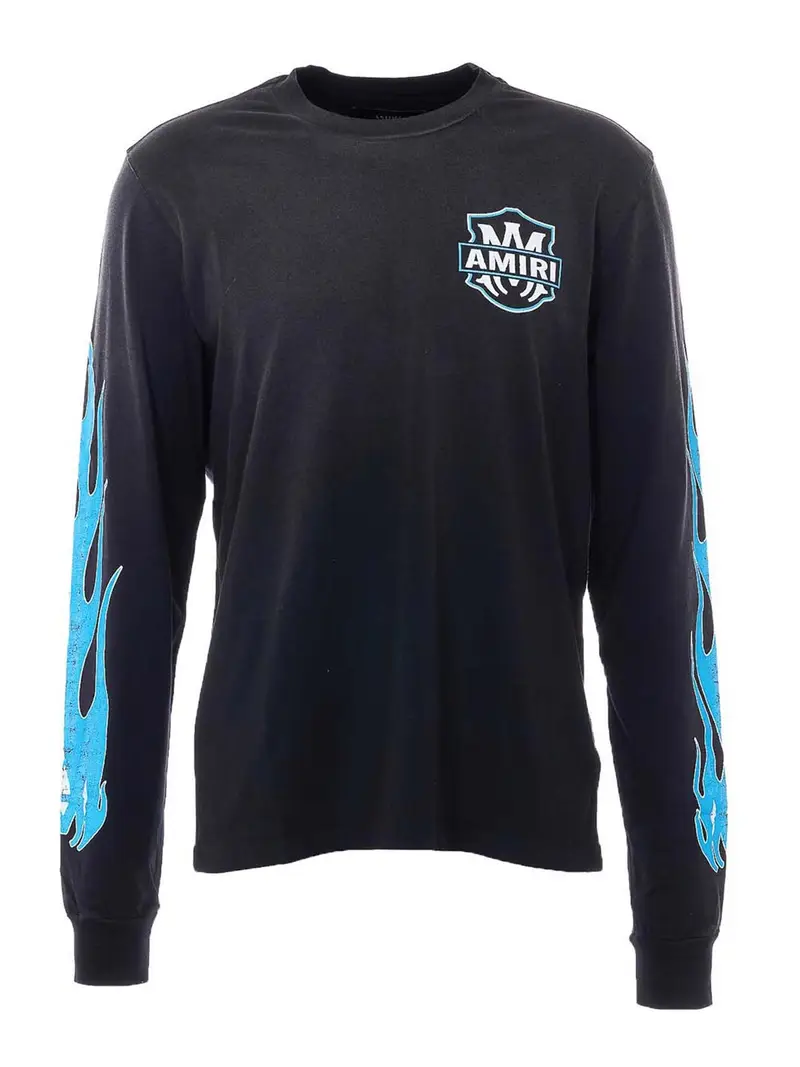 T-shirt a maniche lunghe Nero