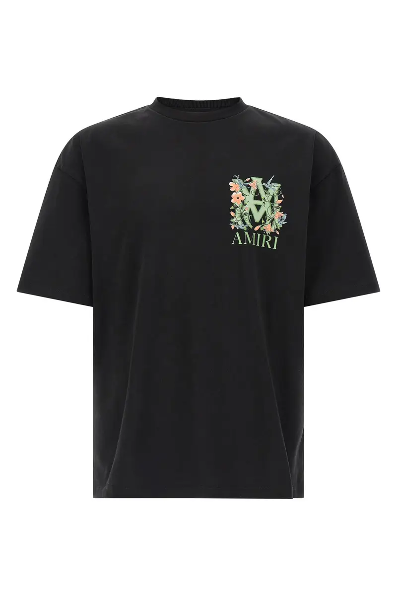 T-Shirt Ma Floral Nero