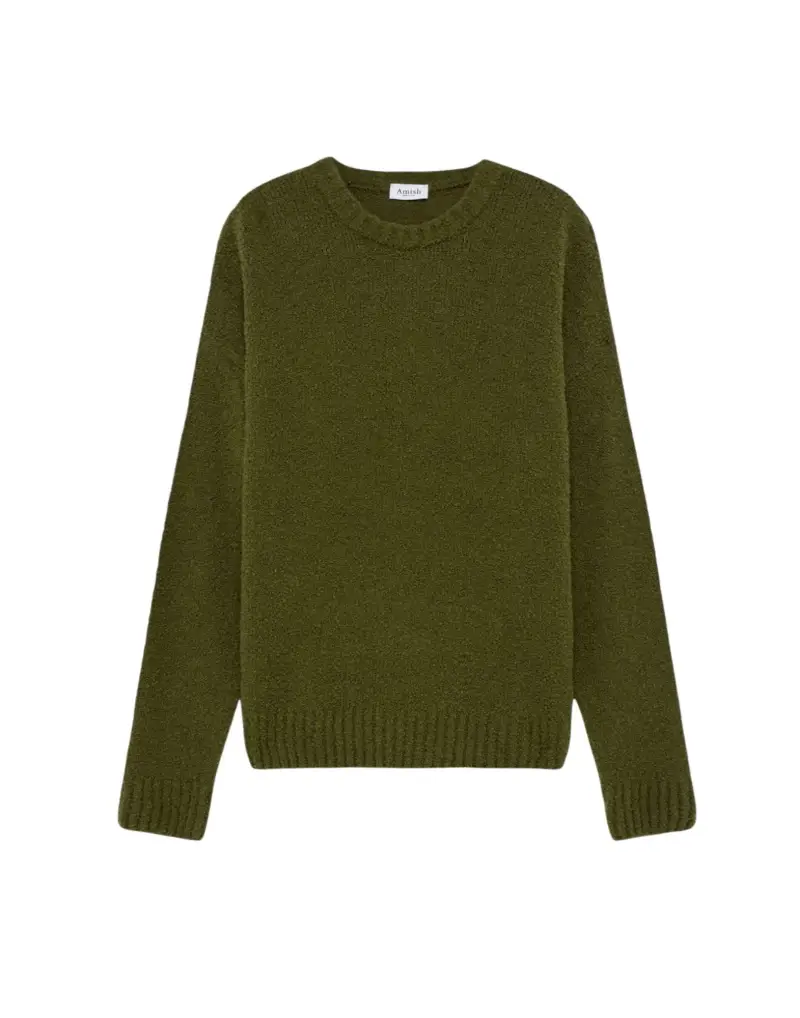 Supplies bouclè sweater maglioncino in misto lana - Acid green S