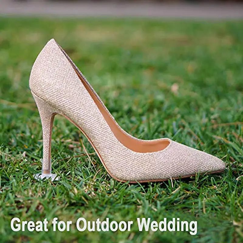 Amison Salvatacchi Proteggi Tacchi Donna 30 Paia Trasparenti, Proteggi Scarpe Tacco a Spillo Erba per Matrimoni, Occasioni Formali, Dimensione S M L miniatura 2