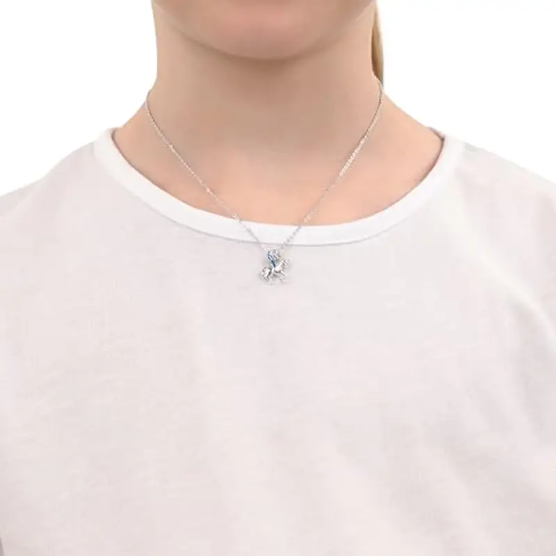 amor Collana con Ciondolo in Argento 925 Collana per bambini, 35+3 cm, Argento, unicorno, Viene fornita in una scatola regalo per gioielli miniatura 2