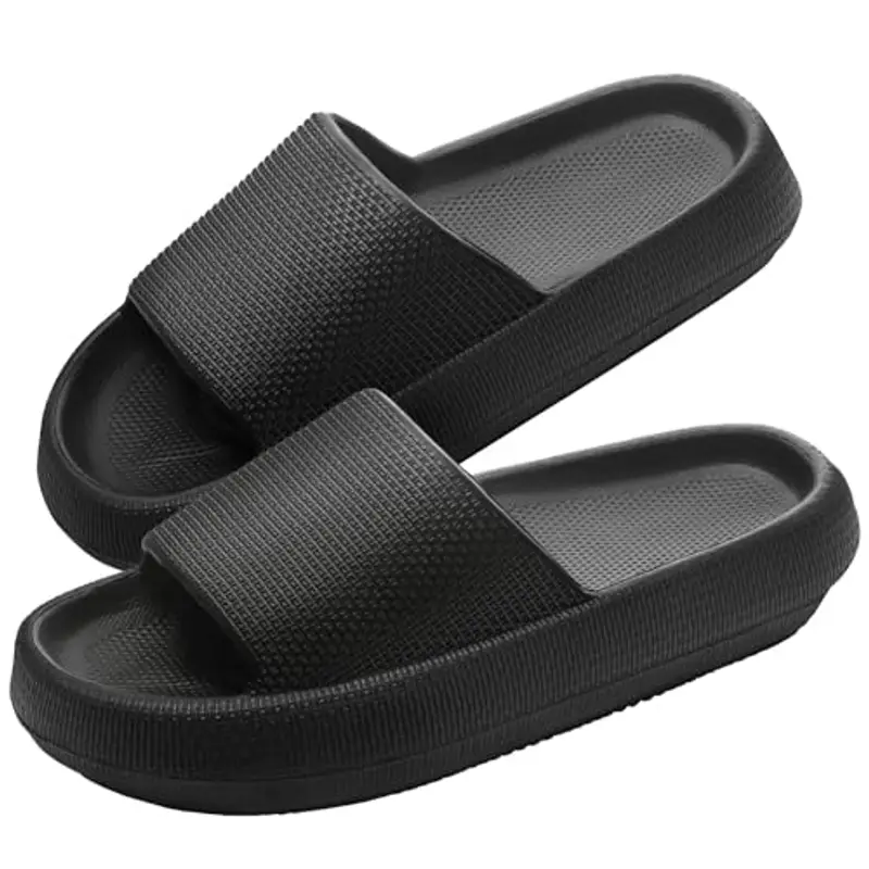 AMZHOTER Pantofole Uomo Nero 1886587