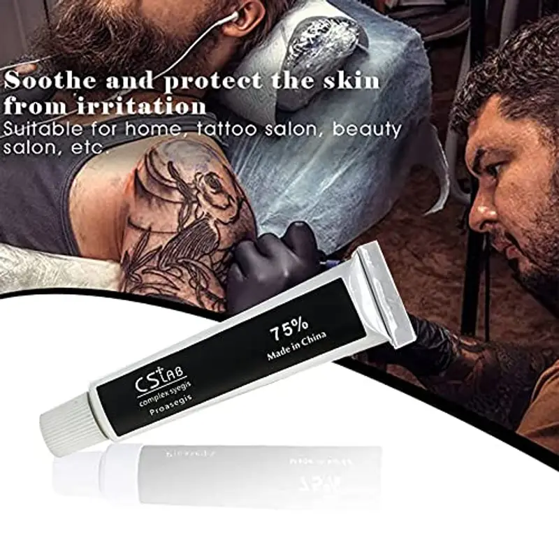 Amzsea Crema anestetica per tatuaggi, trucco permanente, lavaggio dei tatuaggi, tubo da 10 g miniatura 2