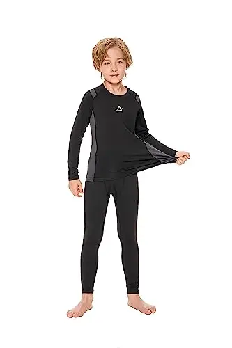 AMZSPORT Biancheria Intima Termica per Bambini, Set Intimo a Manica Lunga per Ragazzi, Comfort e Traspirabilità per lo miniatura 2